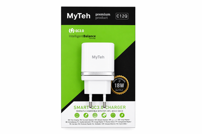 Зарядное устройство MyTeh C12Q Smart QC3.0 charger(EU) White