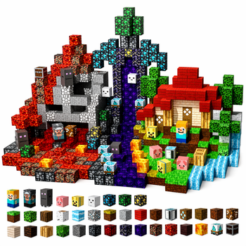 Магнитный конструктор в стиле Minecraft 200 блоков