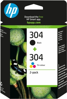 Картридж HP 304 2-pack Black/Tri-color (3JB05AE) Ink Cartridge Multipack (1925451770168)