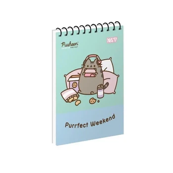 Блокнот YES А6 80 аркушів клітинка на спіралі Pusheen: Sweet Day (152462)