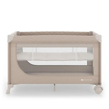 Кровать-манеж Kinderkraft Leody UP Beige, 5902533930142