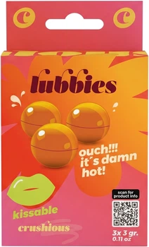 Масажні олійні кульки CRUSHIOUS Lubbies Kissable Гарячі 3 г х 3 шт (7403254160019)