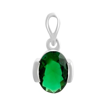 Серебряная подвеска с изумрудом nano 0.933ct (2205838)