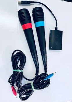 Singstar USB Converter + синий микрофон + красный микрофон, Б/У