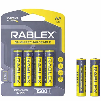Батарейки акумулятор RABLEX AA (R6) 1500mAh 4 шт
