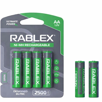 Батарейки акумулятор RABLEX AA ​​(R6) 2500mAh 4 шт