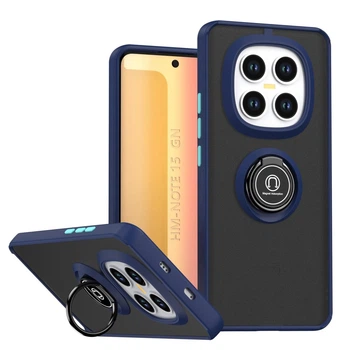 Чехол Fiji Colorframe для Xiaomi Redmi Note 15 матовый бампер с кольцом подставкой Dark Blue