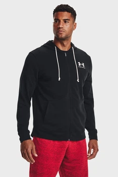 Чоловіче чорне худі UA Rival Terry LC FZ Under Armour S 1370409-001