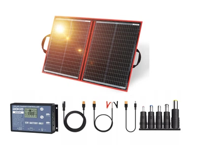 Сонячна панель DOKIO FFSP-100W з контролером 12V, складана, монокристалічна, для автономних систем