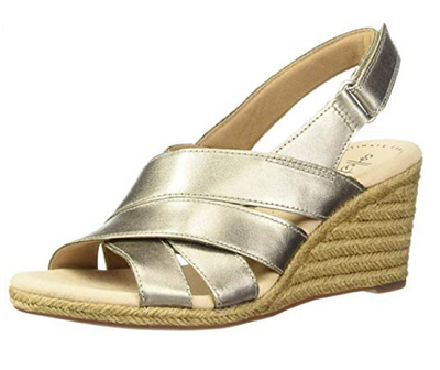 Туфли женские Clarks, размер 42 Золотистые