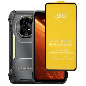 Защитное стекло TDG 9D для Blackview Xplore 2 / Xplore 2 Satellite полная проклейка черный