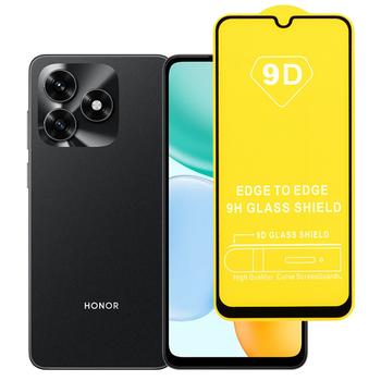 Защитное стекло TDG 9D для Honor X5c Plus полная проклейка черный