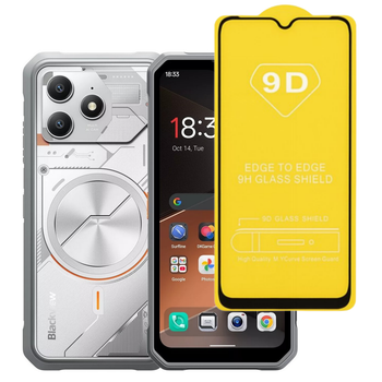 Защитное стекло TDG 9D для Blackview Fort 100 полная проклейка черный