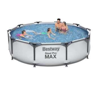 Бассейн каркасный Bestway Steel Pro MAX 305x76 см круглый для семейного отдыха и дачи