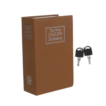 Книга сейф (английский словарик) на ключ, 18x11.5x5.5 см – металлический мини-сейф