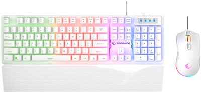 Комплект дротовий Rampage Fortuna USB White (KM-RX7WHITE)