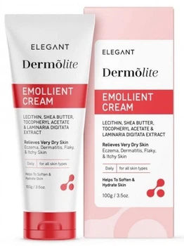 Крем Дермолайт Емолієнт 100 г | Dermolite Emollient Cream | інтенсивний емолієнт для глибокого зволоження та відновлення шкіри | Elegant
