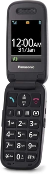 Телефон 2.4" Panasonic KX-TU446EXG / 32Mb / 2G / 1-SIM / Bluetooth 3.0 / SD-слот / Камера 0.3Мп / 1000мАг / Ліхтарик / Великі клавіші / Чорно-сірий b1