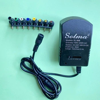 Універсальний блок живлення (3V, 4.5V, 6V, 7.5V, 9V, 12V) 3A, 8 штекерів-насадок