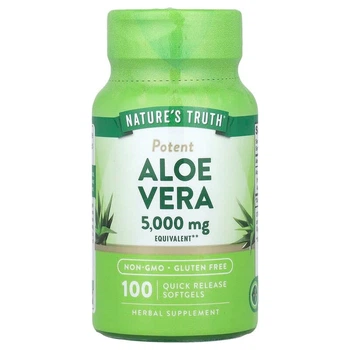 Алое Віра Nature's Truth (Aloe Vera Gel) 5000 мг 100 капсул NTH10981