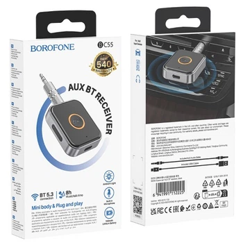 Автомобильный FM-трансмиттер BOROFONE BC55, черный