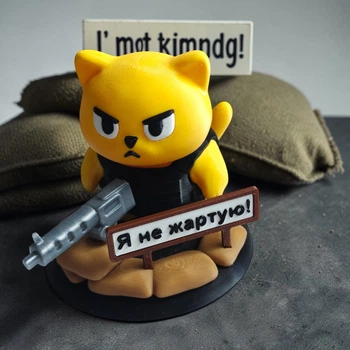 Декоративный котик на панель авто Мурчик, Я не шучу