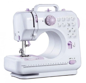 Портативна електрична швейна машинка Sewing Machine 505/1250, 12 програм строчок, реверс, підсвічування, педаль, автоматичне намотування нитки, компактна та легка
