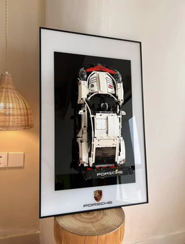 Рамка на стіну для конструктора Порше 80x50 см Арт тримач LEGO Technic (42096) Porsche 911 RSR