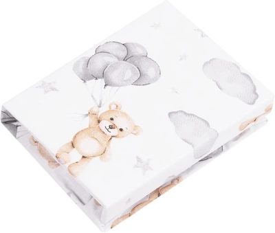 Prześcieradło dziecięce Sensillo Teddy 60x120 cm Szare (5903076322968)