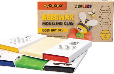 Моделін Medenka Beeswax з бджолиного воску 6 кольорів (3830083220197)