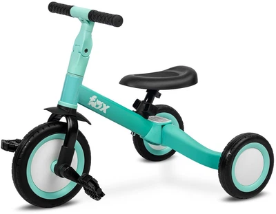 Rowerek trójkołowy Toyz Fox 4 w 1 Turkusowy (5903076322326)