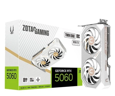 Видеокарта Zotac GeForce RTX 5060 Twin Edge OC White 8GB GDDR7 DLSS4 (ZT-B50600Q-10M) EU