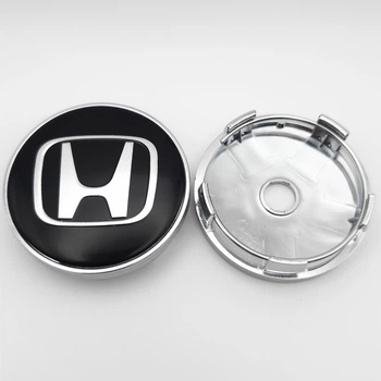 Колпачок заглушка ступицы колеса Honda 60 мм черный+хром
