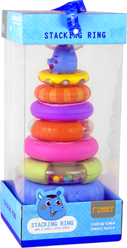 Пірамідка LEAN Toys Різнокольорові обручі 13480 (5905323217201)