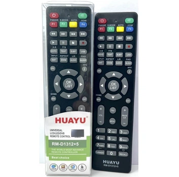 Пульт Универсальный HUAYU RM-D1312+5 для TV LCD/LED, DVB-T2, SAT, DVD, BD
