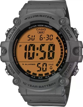 Мужские часы Casio AE-1500WHC-8A серые мировое время (AE-1500WHC-8A)