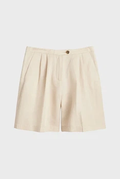 Жіночі бежеві лляні шорти TAILORED LINEN SHORTS Gant 32 4020123