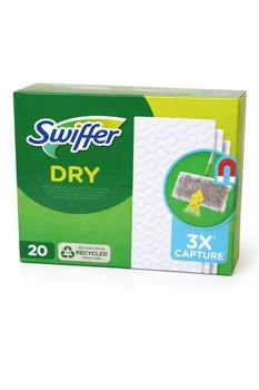 Змінні сухі серветки для швабри Swiffer Dry, 20 шт