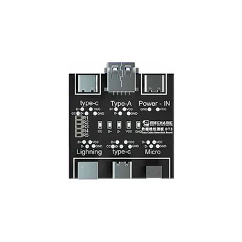 Тестер кабелів живлення та синхронізації Mechanic DT3 (Lightning / USB Type-C / Micro USB)