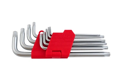 Набор шестигранных ключей звездочек Torx Intertool HT-0606 с отверстием удлиненные (в наборе 9 шт.)