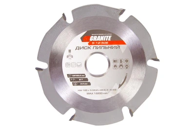 Диск пильный по дереву Granite 125 x 22.2 мм x 6 T