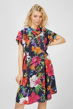 Жіноча темно-синя сукня з візерунком HUMMING FLORAL Gant 38 4503140