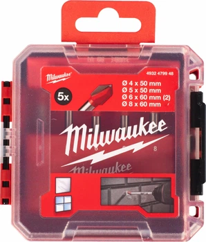 Набор сверл по стеклу и плитке Milwaukee 5 шт (4932479948)