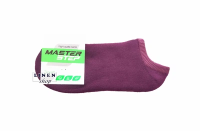 Бордовые однотонные махровые женские низкие носки Master Step 0500 35-37