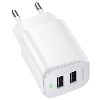Сетевое зарядное устройство Borofone BAS81A Star 10.5W (2USB-A) (White) (251402)