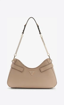 Сумка жіноча Guess Serenova shoulder bag на плече з ланцюжком бежева