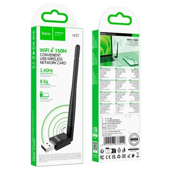 USB Wi-Fi адаптер Hoco HI37 802.11bgn 150Mbps 2.4GHz black