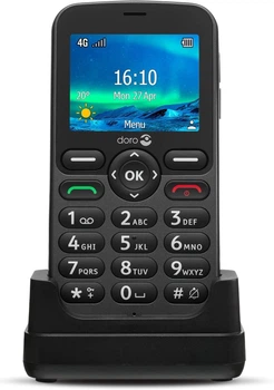Телефон 2.4" Doro 5860 / 64/128Mb / 4G / 1-SIM / Bluetooth 5.0 / FM / Вологозахист IP42 / Камера 2 Мп / 1000 мАч / Ліхтарик / Анлійська мова / Grey