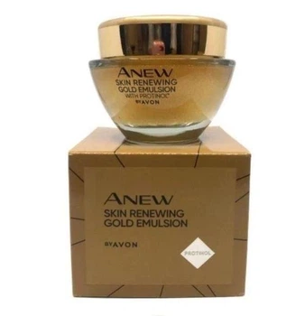 Нічний крем/емульсія для обличчя - Avon Anew Skin Renewing Gold Emulsion with Protinol 50ml