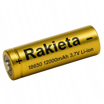 Літій-іонний акумулятор батарейка 18650 12000 мАч 3,7В Rakieta 1шт (см11800)